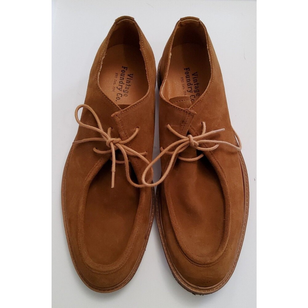Vintage Foundry Co Men's Brown Leather VF1256 Lace Up Oxford Shoes Size 10